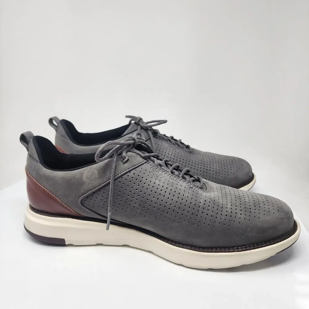 Cole Haan Grand Atlantic Textured Sneaker Men 11.5M Grey Suede Leather C37747